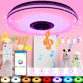 Led Rgb Music Kattolamppu Bluetooth App+kaukosäädin Lastenhuone Makuuhuone