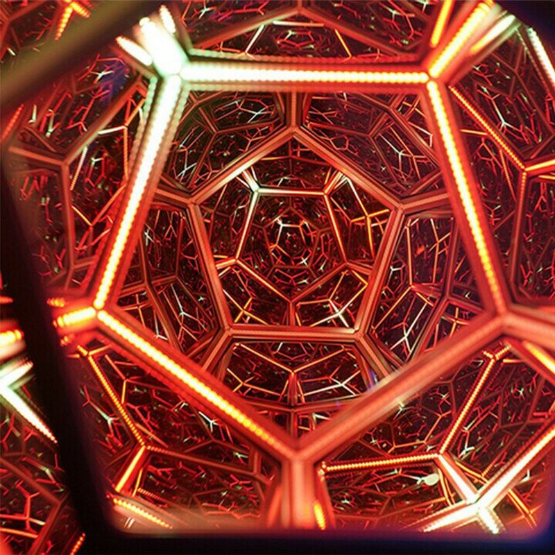 Led-yövalo Infinite Dodecahedron Color Art Light Decor Uutuus Joululahja Viileä Tekniikka Sisustus Kodin