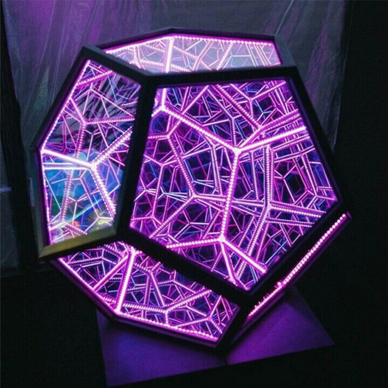 Led-yövalo Infinite Dodecahedron Color Art Light Decor Uutuus Joululahja Viileä Tekniikka Sisustus Kodin