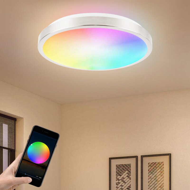 Lllinkin Sr01 15w/20w Rgb Himmennettävä Wifi Smart Led -kattovalo App Control Ääniohjaus Toimii Alexa Google Assistant Tuyan Kanssa