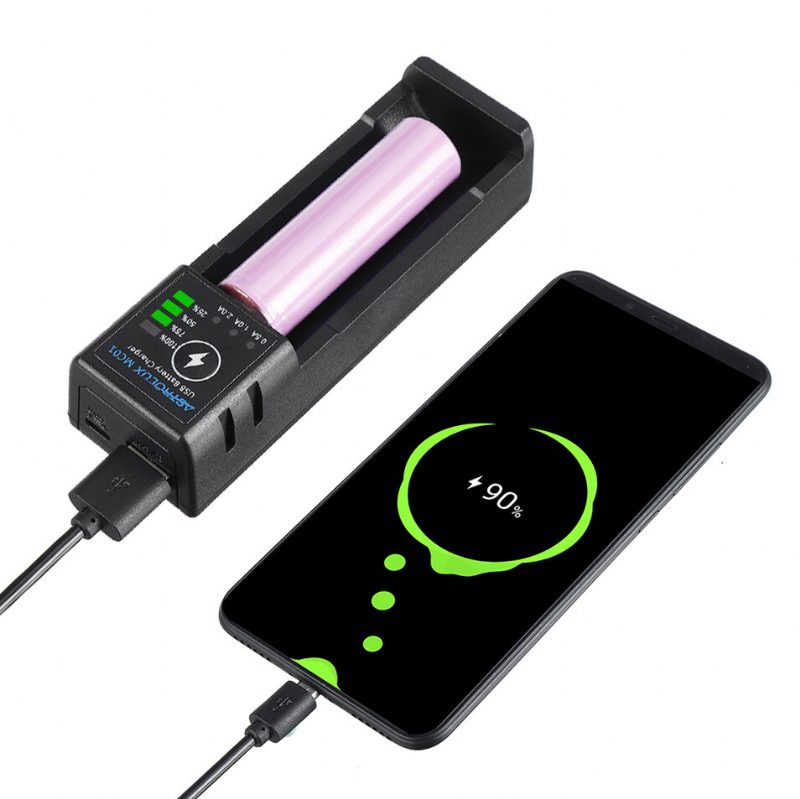 Mc01 2 In1 Usb-lataus Miniakkulaturi Kannettava Matkapuhelin Power Bank Virta Valinnainen Laturi 18650 21700 26650 14500 Li-ion-akulle