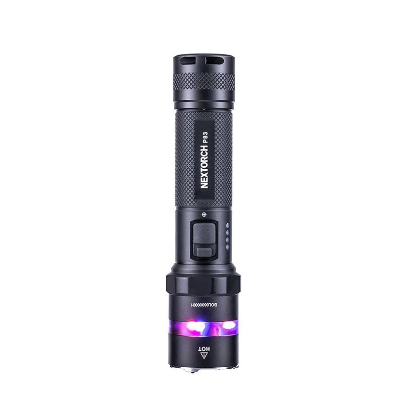 Nextorch P83 Monivalolähde Yksivaiheinen Strobe-taktinen Taskulamppu 1300lm 280m Korkeatehoinen 18650 Type-c Usb-ladattava Led-taskulamppu