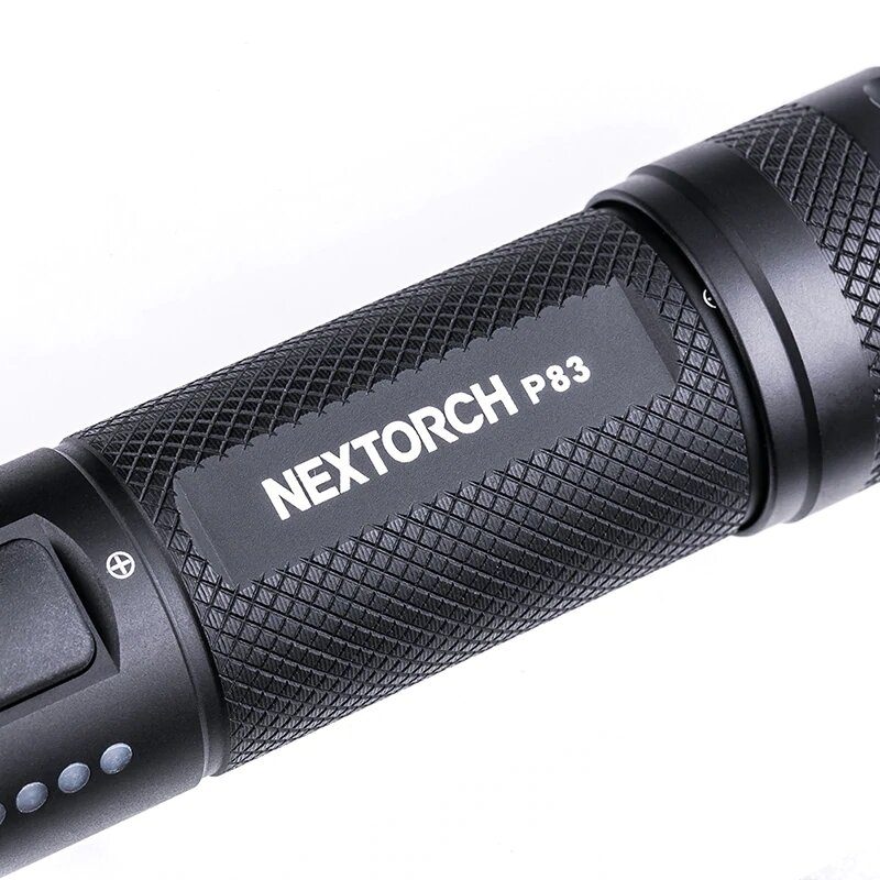 Nextorch P83 Monivalolähde Yksivaiheinen Strobe-taktinen Taskulamppu 1300lm 280m Korkeatehoinen 18650 Type-c Usb-ladattava Led-taskulamppu