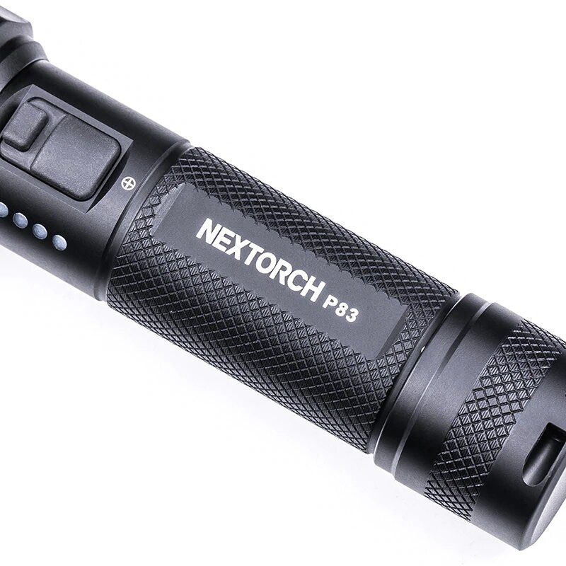 Nextorch P83 Monivalolähde Yksivaiheinen Strobe-taktinen Taskulamppu 1300lm 280m Korkeatehoinen 18650 Type-c Usb-ladattava Led-taskulamppu