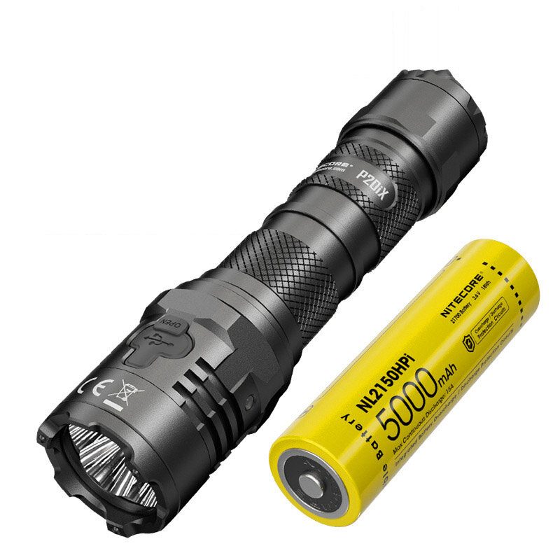 Nitecore P20ix 4000 Lumenin Usb-c Ladattava Taskulamppu 21700 Akkuteholla High Lumen -ammattimainen Taktinen Nth20 Molle-kotelolla