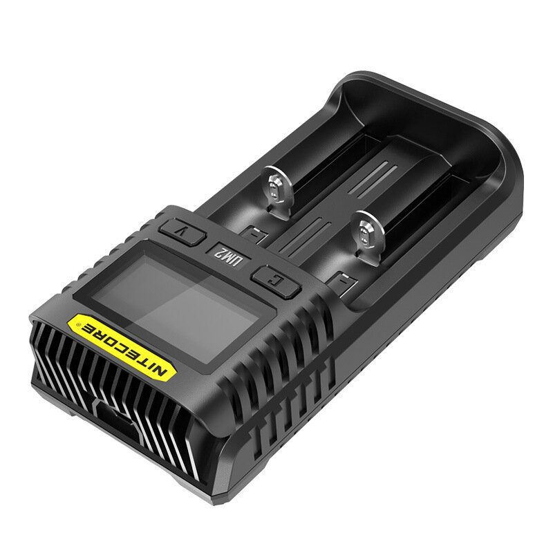 Nitecore Um2 Lcd-näyttö 5v/2a Litiumakkulaturi Usb Qc Älykäs Pikalaturi Aa Aaa 18650 21700 26650