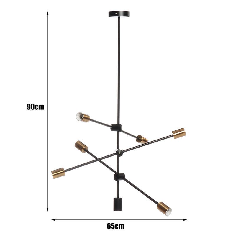 Nordic Style 6 Päätä Uppoasennettava Kattovalaisin Kattokruunu Moderni Minimalismi Metallia E26 E27 Pohja Riippuvalaisin Ac110-240v (ilman Polttimoa)