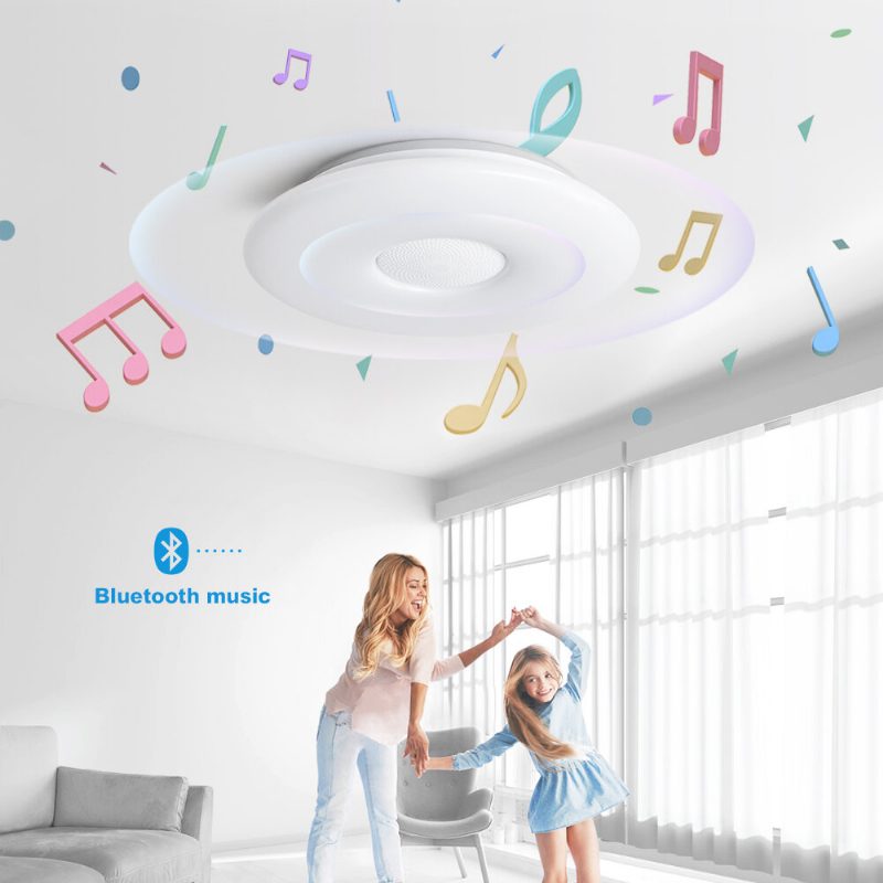 Offdarks Smart Ceiling Light Lxd-xg36-sp Wifi Ääniohjaus Bluetooth Kaiutin App Kaukosäädin Makuuhuone Keittiö Musiikki Kattolamppu