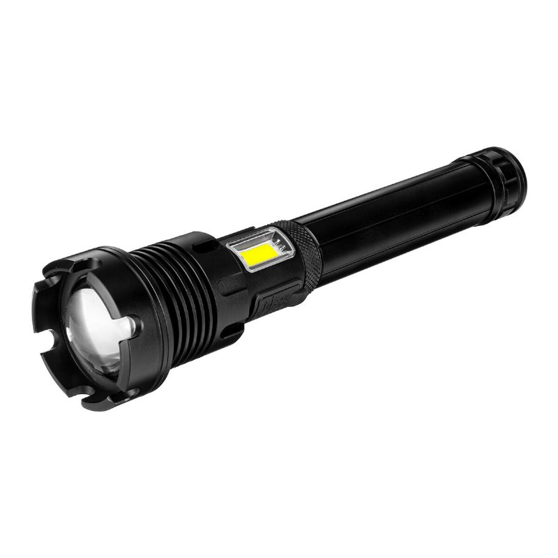 Outerdo Led-taskulamppu Cob-valolla Zoomattava Ja Tehokkain Taskulamppu 26650-akulla Ja Ladattavalla Usb-ladattavalla Ulko- Tai Kotihätätilanteessa