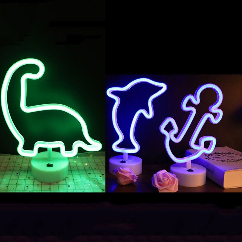 Päivitä Neon Night Light Rabbit Vibrato Anchor Bigmouth Bird Creative Spot