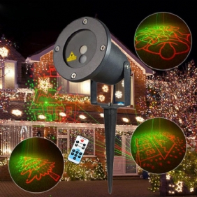 R&g Remote Christmas 8 -kuvioinen Vedenpitävä Projektori Stage Light Garden Law Maisemalamppu