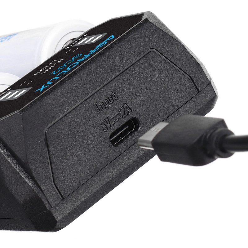 Sc02 Type-c Qc 3.0 Quick Charge Usb-akkulaturi Kaksipaikkainen Li-ion/imr/inr/icr Ni-mh Ni-cd 21700 18650 26650 Taskulampun Akku