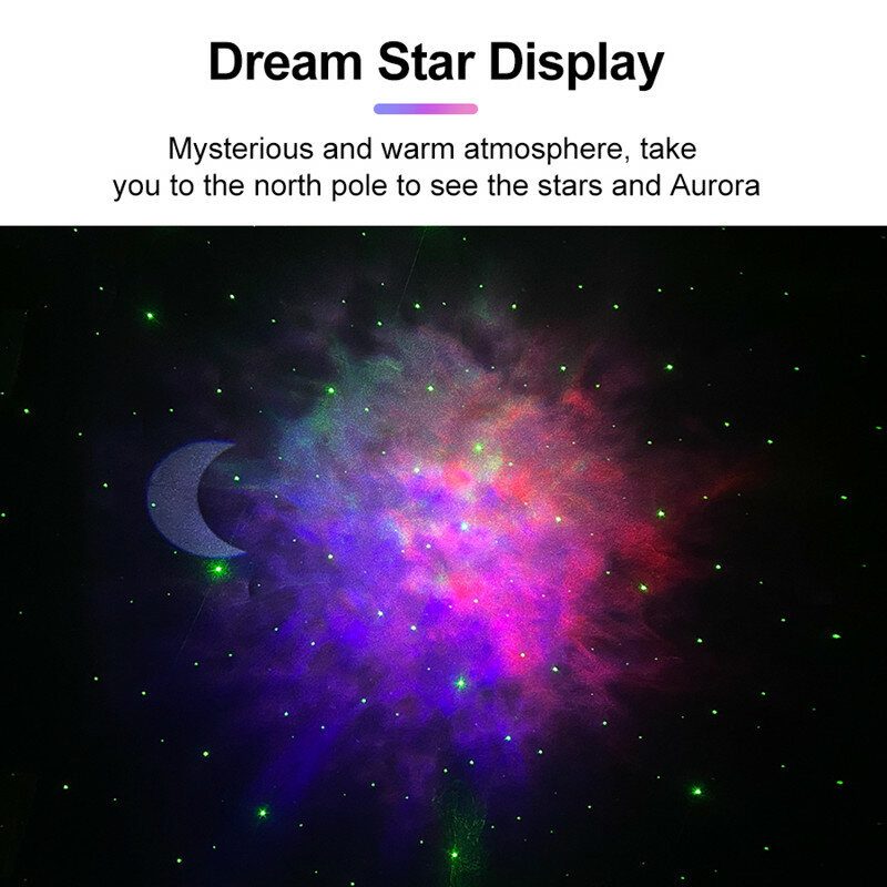 Tähtitaivas Projektori Bluetooth Musiikkikaiutin Led-yövaloprojektori Galaxy Nebula Ocean Star Kuu Yölamppu