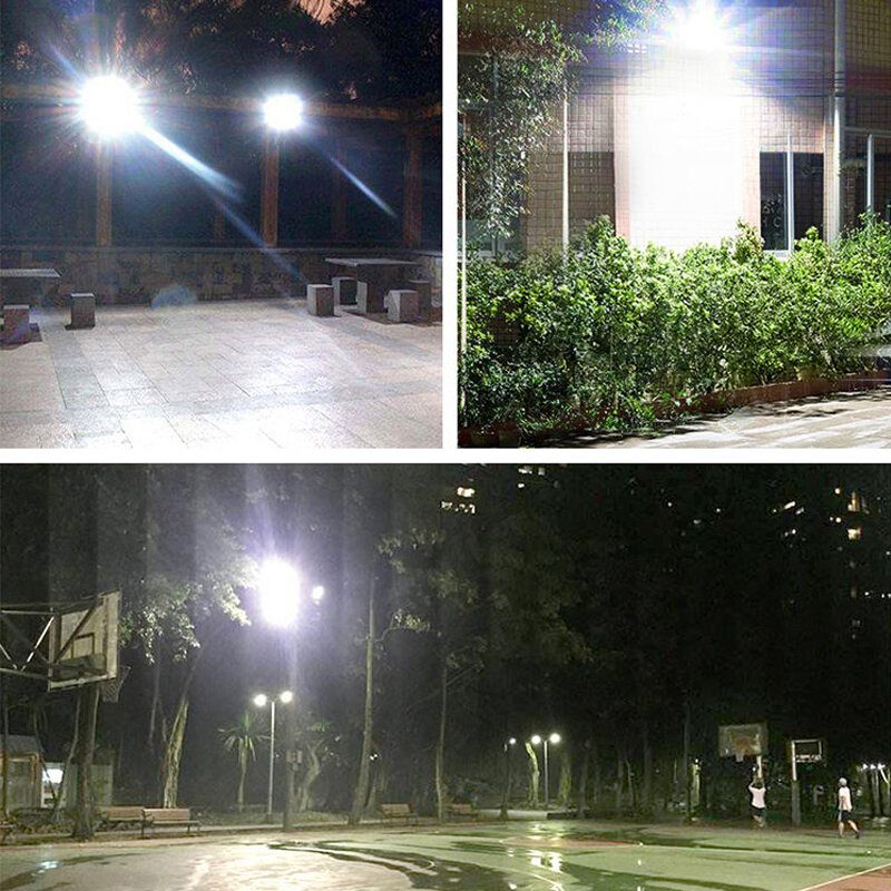 Ulkokäyttöön Tarkoitettu 80/144/240led Solar Flood Light Vedenpitävä Garden Street Seinävalaisin + Kaukosäädin