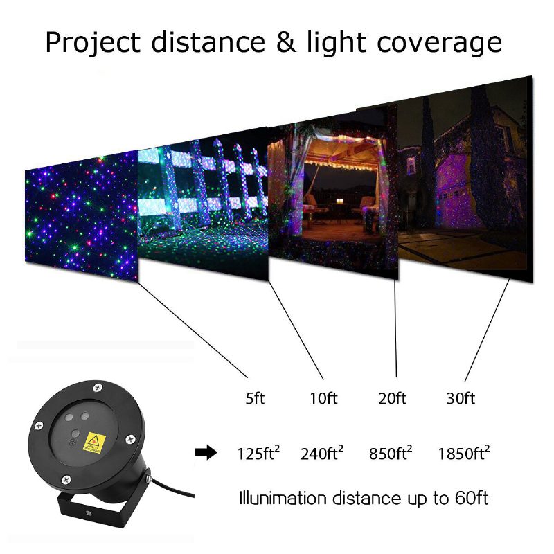 Ulkona Liikkuvat Rgb-valot Laserprojektori Maisemalavalamppujuhlat