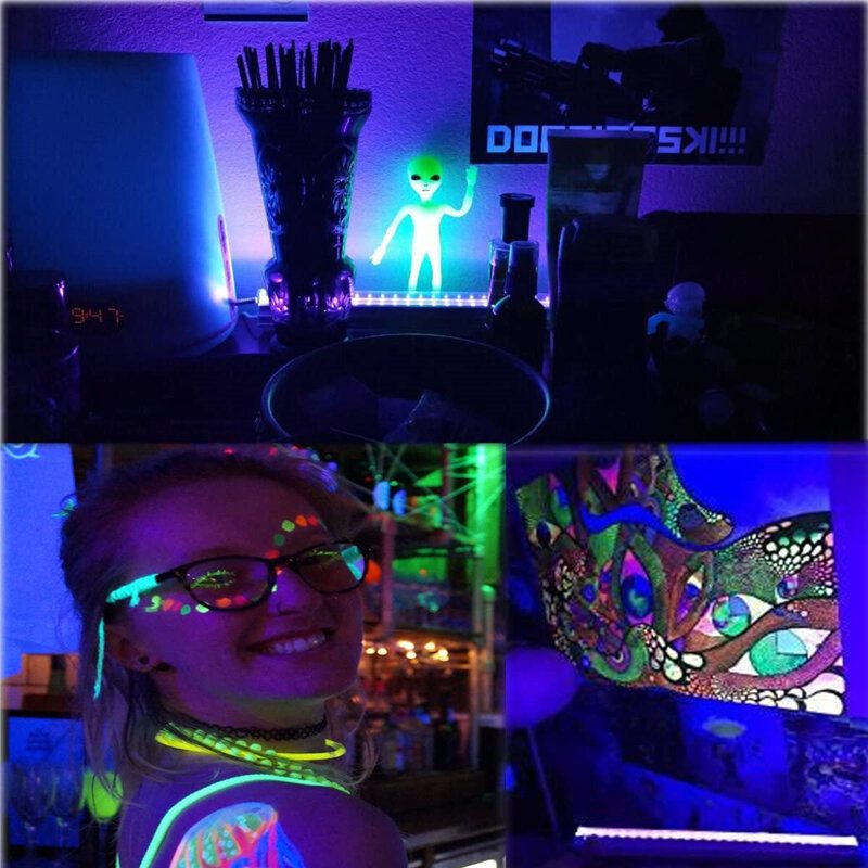 Usb Uv-c Led Musta Lamppu Halloween Blacklight Ultravioletti Kovettuva Tahra