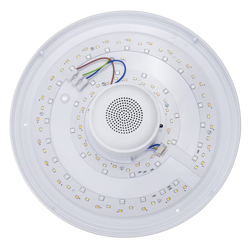 Wifi Led-kattolamppu Bluetooth-kaiuttimella Led-kattolampun Värinvaihto Kaukosäätimellä Rgb-musiikkikattolamppu Himmennettävissä App-ohjauksella 3000-6500k Alexa Google Homelle