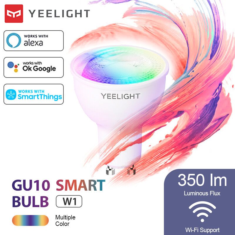 Yeelight Yldp004-a Gu10 Värikäs Älykäs Led-lamppu W1 Peli Musiikin Synkronointisovellus Ääniohjaus Työskentely App Google Assistant Alexa