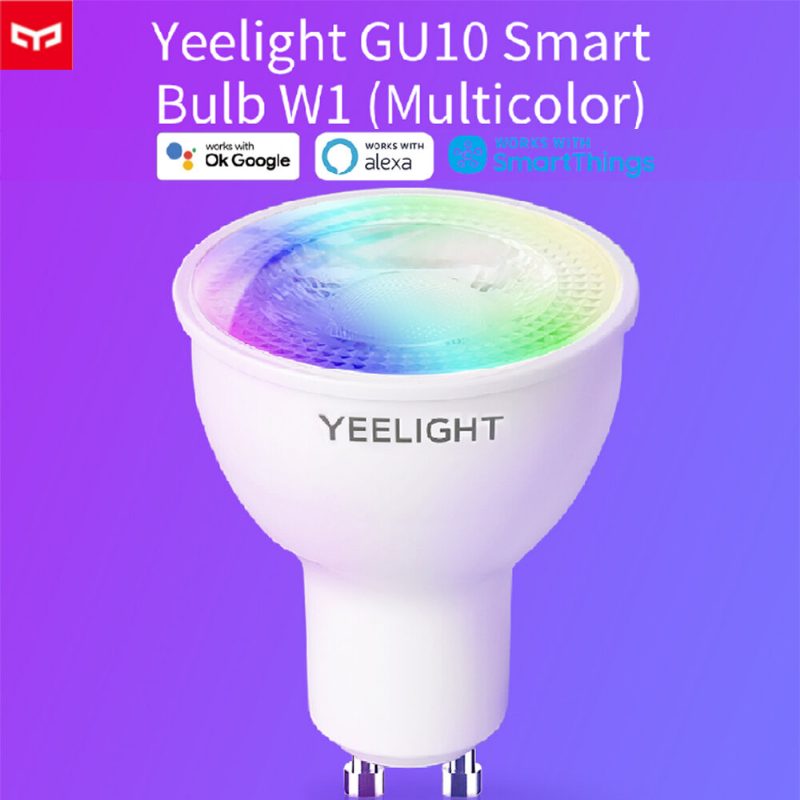 Yeelight Yldp004-a Gu10 Värikäs Älykäs Led-lamppu W1 Peli Musiikin Synkronointisovellus Ääniohjaus Työskentely App Google Assistant Alexa