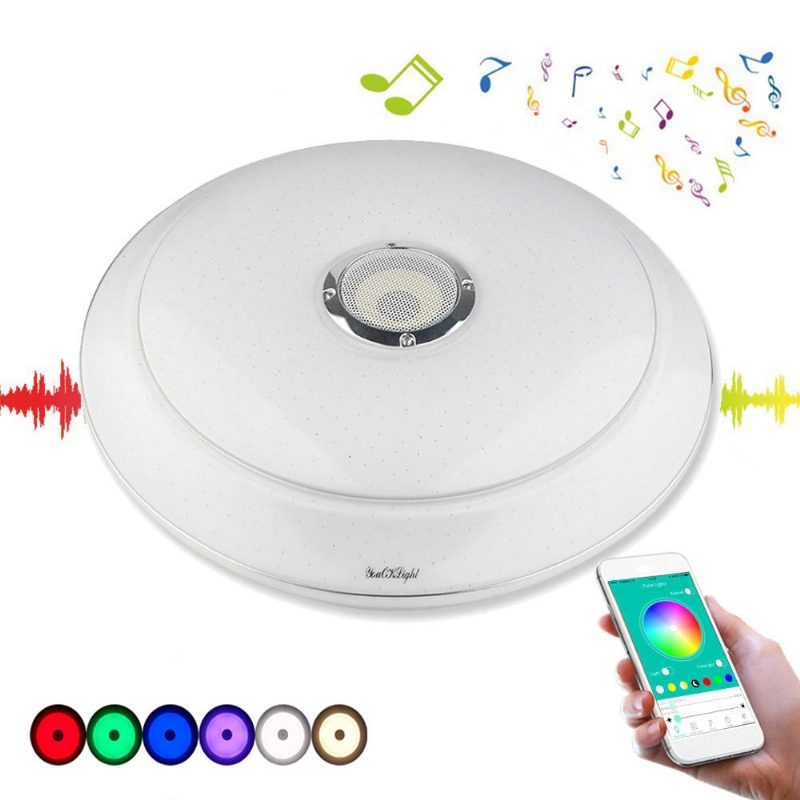 Youoklight 36w Rgb Himmennettävä Bluetooth-kaiutin Musiikki Led Kattovalo App Ohjauslamppu Ac220v