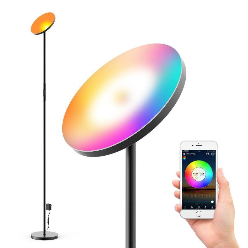 Zengge Ac100-240v 24w Smart Wifi Rgb+cct 2000lm Lattialamppu Himmennettävä App Ääniohjaus Toimii Google Home Alexan Kanssa