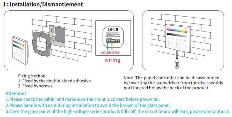 Zj-trbm-rgbw-bluetooth Mesh Rgbw Touch Remote Panel Himmenninohjain Työskentele Amazon Alexan Kanssa Google Home Ac100-240v