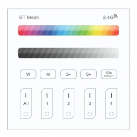 Zj-trbm-rgbw-bluetooth Mesh Rgbw Touch Remote Panel Himmenninohjain Työskentele Amazon Alexan Kanssa Google Home Ac100-240v