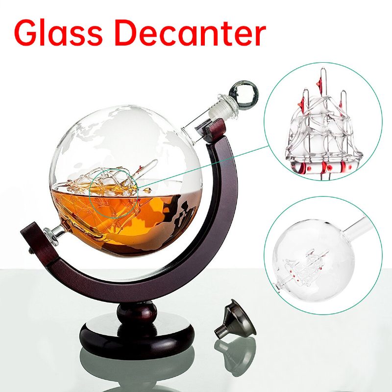 850 Ml Glass Decanter Globe Liquor Gifts Viskipullo Suuri Tilavuus Pullo Alkoholijuomat