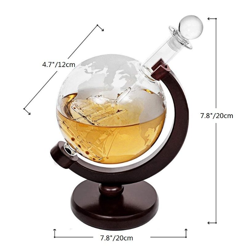 850 Ml Glass Decanter Globe Liquor Gifts Viskipullo Suuri Tilavuus Pullo Alkoholijuomat