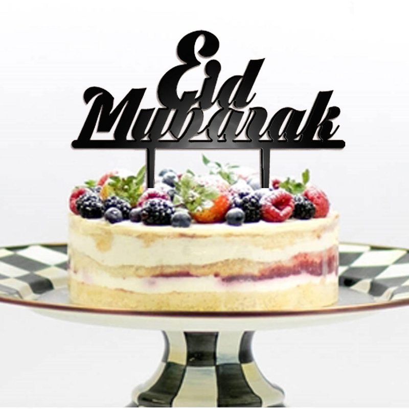 Eid Mubarak Ramadan Iftar Cake Topper Muslim Islam Hajj Sisustus Musta Kulta Kakkukoristeet Kakun Koristelusarja Leivontatullit