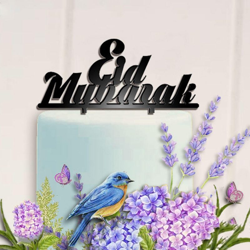 Eid Mubarak Ramadan Iftar Cake Topper Muslim Islam Hajj Sisustus Musta Kulta Kakkukoristeet Kakun Koristelusarja Leivontatullit