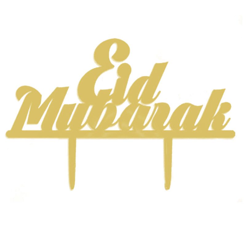 Eid Mubarak Ramadan Iftar Cake Topper Muslim Islam Hajj Sisustus Musta Kulta Kakkukoristeet Kakun Koristelusarja Leivontatullit