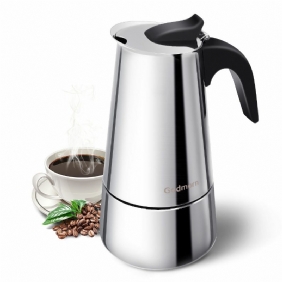 Godmorn Stovetop Espresso Maker Moka Pot 450ml/15oz/9 Cup Classic Cafe Percolator Ruostumaton Teräs Sopii Induktioliedelle