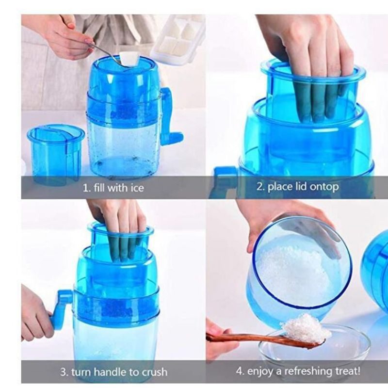 Ice Crusher Manual Kannettava Maker Snow Cone Smoothie