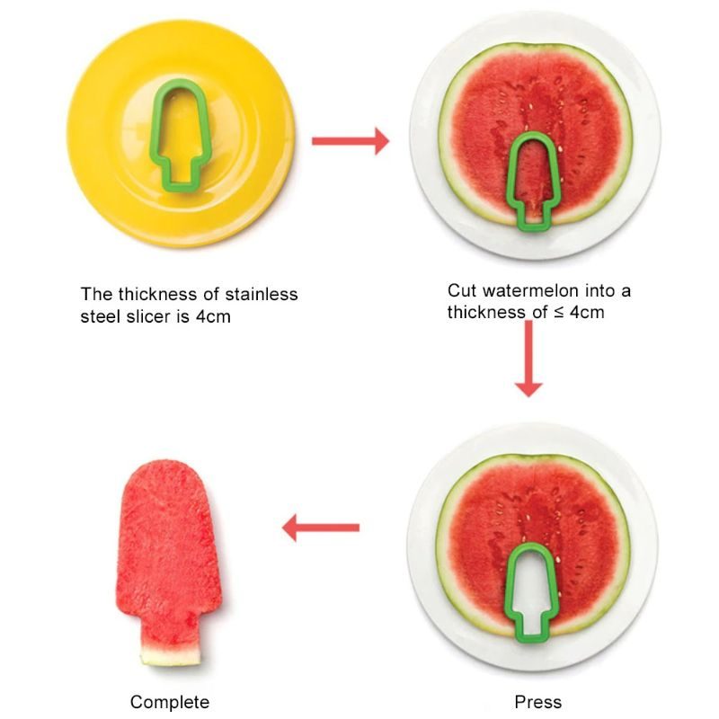 Jäätelön Muotoinen Vesimeloniviipaloija Melonileikkurimuottityökalu