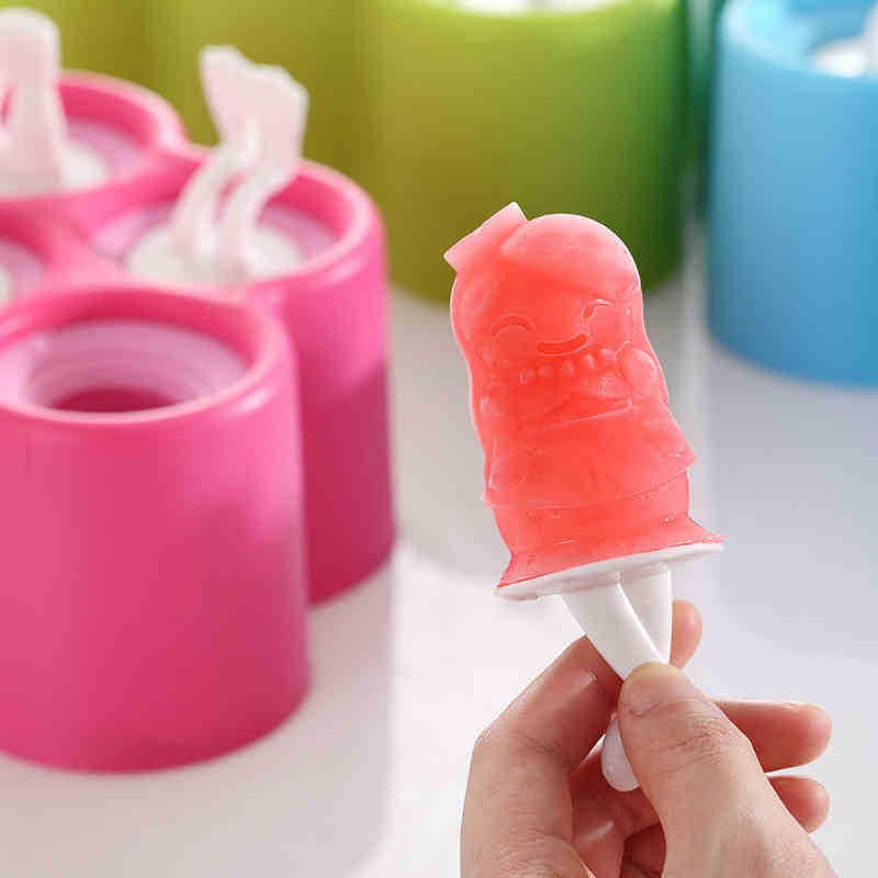 Kc-it06 Tee-se-itse Silikoni 6-onteloinen Kalan Muotoinen Jäätelömuotti Ice Pop Stick Maker Keittiövälineet