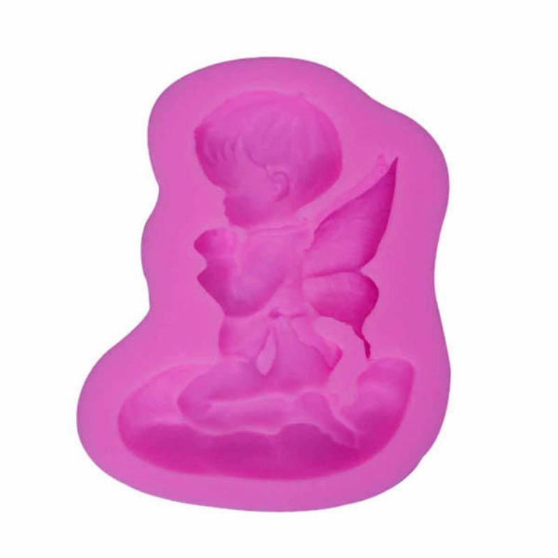 Prayed Boy Angel Silikoni Fondant Cake Mold Saippua Suklaamootti