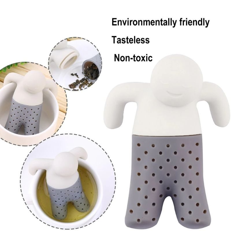 Teesiivilä Silikoni Suloinen Teekannu Mr Little Man Tea Infuser Filter