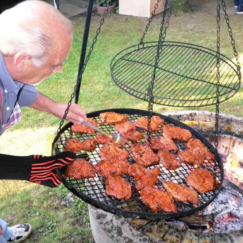 Tvird Bbq Grillaus Ruoanlaittokäsineet 932°f Lämmönkestävät Grillaushanskat Miehille Naisille Keittiö Suojakäsineet