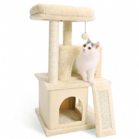 Cat Tree Dual House Pehmoahven Raapiminen Sisalpylväitä Torni