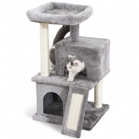 Cat Tree Dual House Pehmoahven Raapiminen Sisalpylväitä Torni