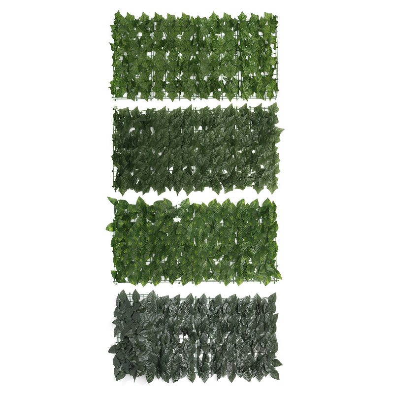 0.5 M Ulkona Keinotekoinen Faux Ivy Leaf Privacy Aita Screen Decor Paneelit Pensaspuutarhan Seinäpeite