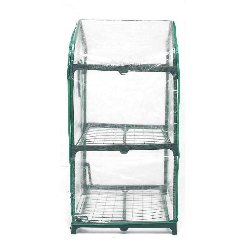 2 Layers Mini Greenhouse Home Outdoor Kukkakasviruukku Puutarhanhoito Talvihyllyt