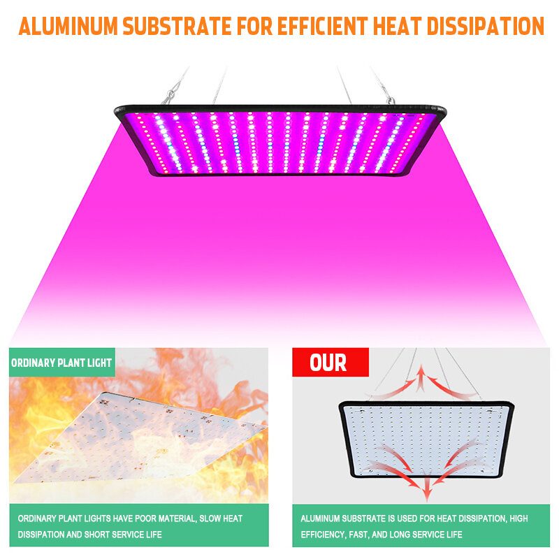 256 Led Grow Light Kasvava Lamppu Täysispektri Sisäkukkakasvien Hydroponiseen