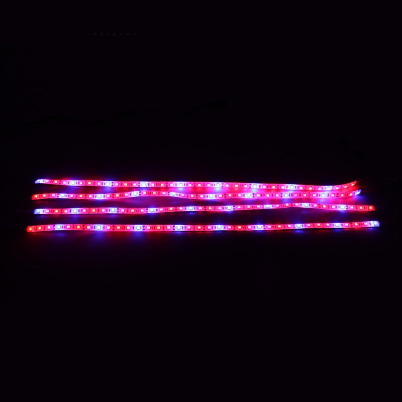 4 Kpl 20w 36 Led Grow Light Strip Punainen: Sininen 4:1 Vedenpitävä Led Plant Eu/us Plug Ac100-240v