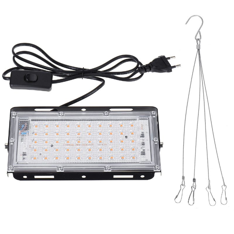 50/96 Led Grow Light Täyden Spektrin Kasvihuonekasvit Vihannes Kukka Hydroponics Ip65 Vedenpitävä Lamppu