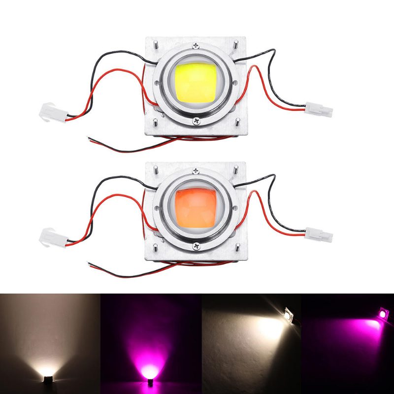 50 W Valkoinen/vaaleanpunainen Täysspektri Cob Grow Light Kit Chip Jäähdytyselementin Led-linssimoduuli Ac170-300v