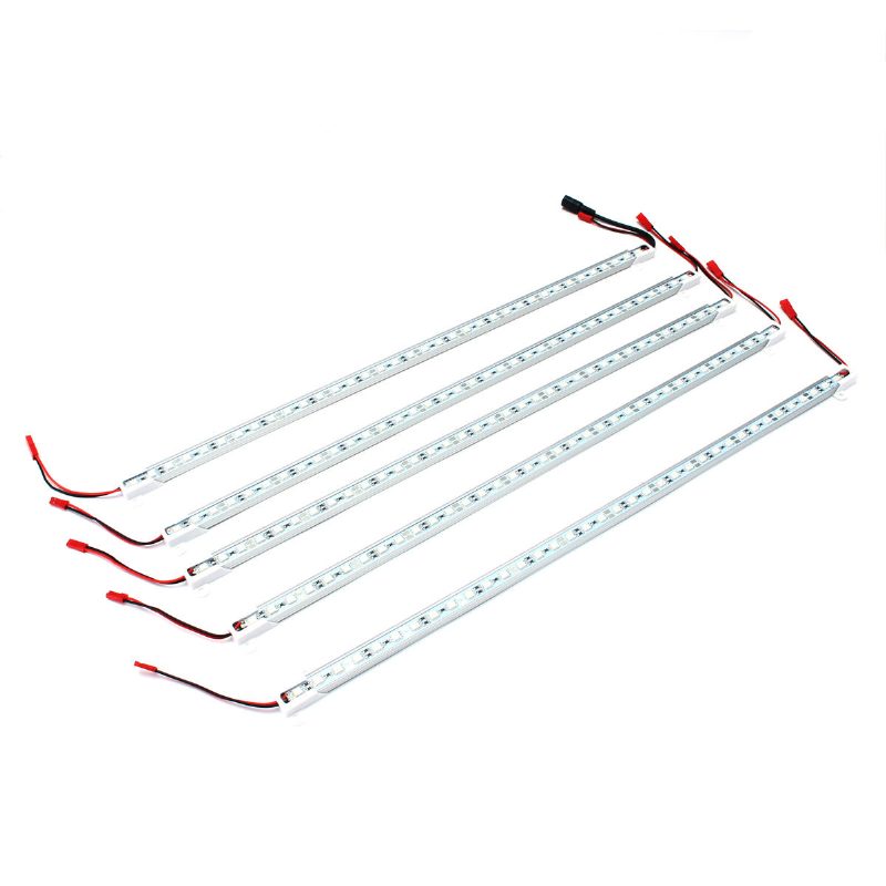 5kpl 50cm Smd5050 Ei-vedenpitävä 5:1 Led-nauhavalo + 5a Virtasovitin Grow Plant Gardeniin Dc12v