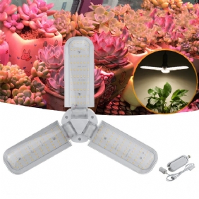 Ac110-265v E27 40w 2835 Kolmilehtinen Led Grow Light Täysspektri Hydroponinen Lamppu Ripustetulla Pidikkeellä Kasveille