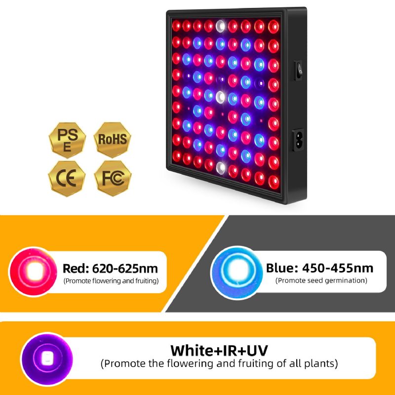 Ac85v~265v 81led/169led Täysspektri Grow Light -kasvivalo Ripustussarjalla Kasvihuonetiloihin